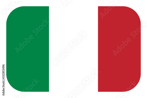 Flag of Italy. Italian national symbol in official colors. Template icon. Abstract vector background