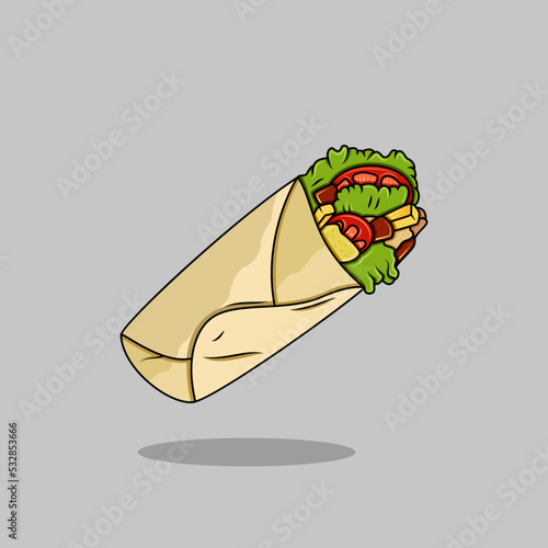 Shawarma vector illustration