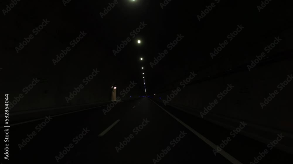 Driving on The Tunnel 4k Background Driving on The Tunnel 4k Background