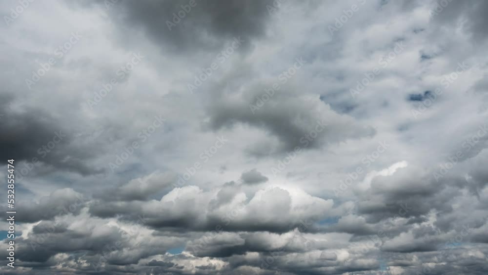 Fluffy Clouds Cloud Sky Blue Moving In Blue Cloudy Sky With Fluffy Clouds