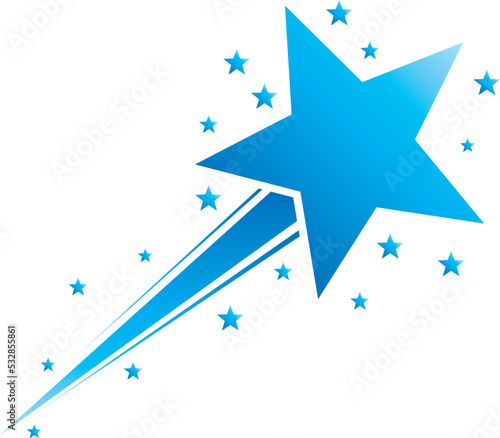 Blue Shooting Star Design