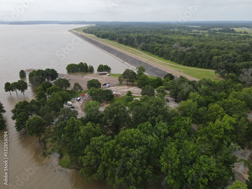 flooded lake / dam