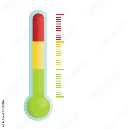 Cartoon thermometer graphic icon vector illustration