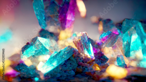 Crystal, Gem, Color, Prism, Ore, Gemstone, Background, AI generated