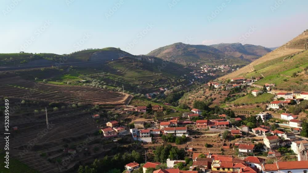view of the city of the mountains. Douro Region, Portugal view of the city of the mountains. Douro Region, Portugal