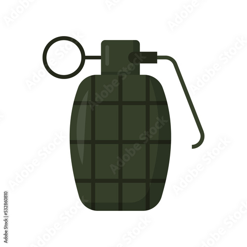 Vector graphic of grenade. Military grenade illustration with flat design style. Suitable for content design assets