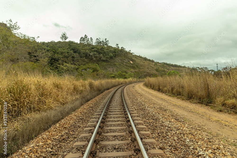 railway line in the city of Catas Altas, State of Minas Gerais, Brazil