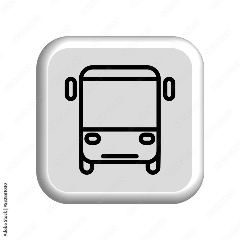 Illustration Vector graphic of 3D Bus icon template Illustration Vector graphic of 3D Bus icon template