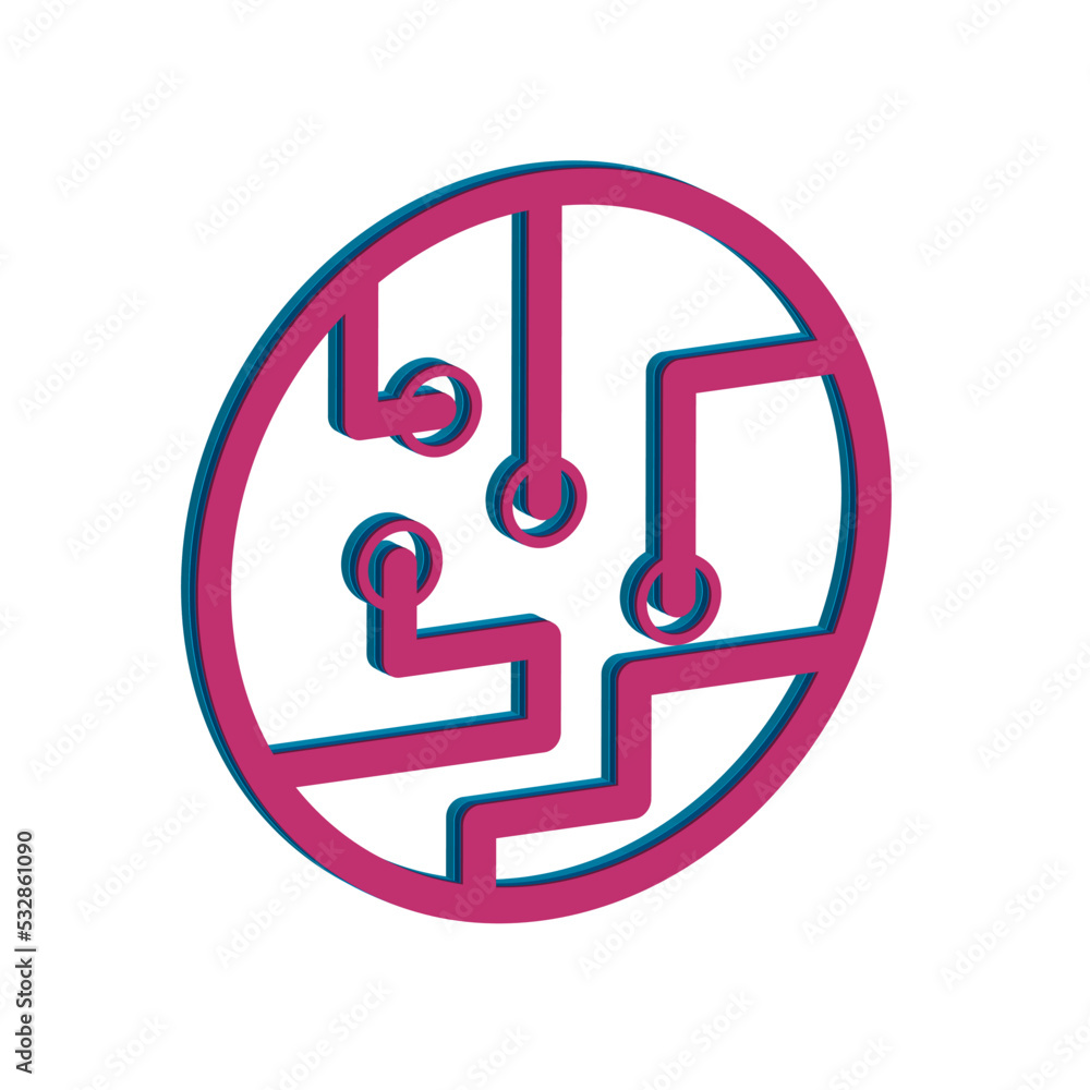 Illustration Vector graphic of circuit icon. Fit for chip, microchip, processor etc.