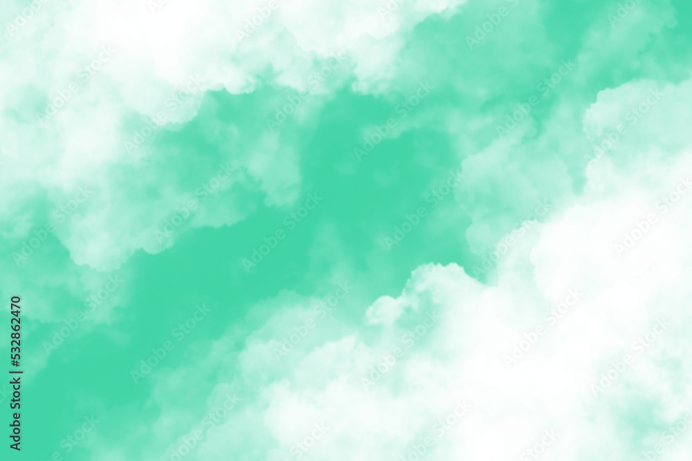 Green Cloud Texture Background

