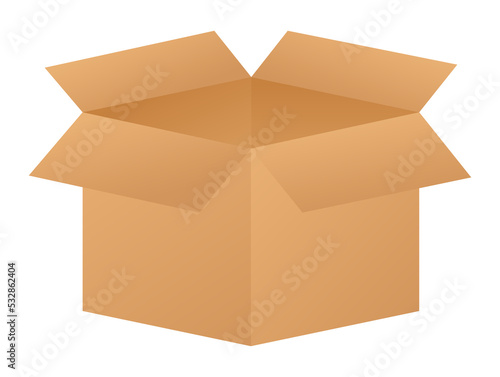 Carton parcel box. Shipping delivery symbol. Gift box icon. stock illustration.
