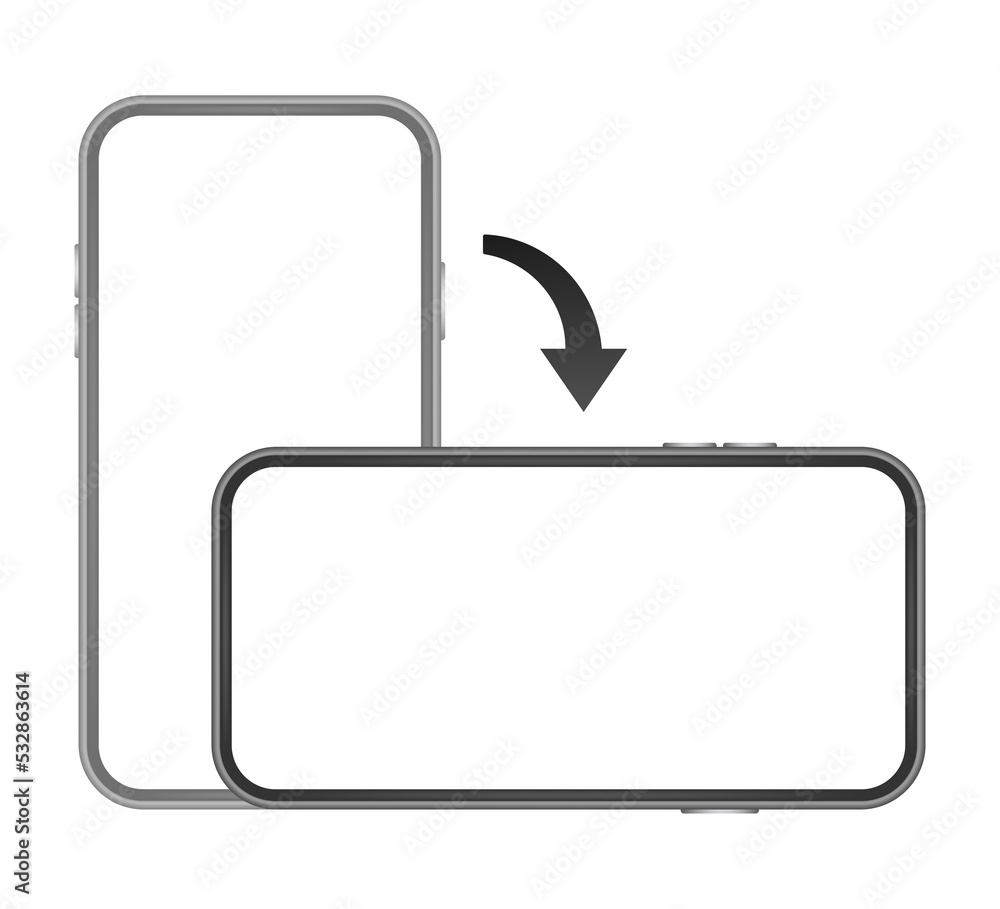 Rotate smartphone isolated icon. Device rotation symbol. Turn your device. Rotate smartphone isolated icon. Device rotation symbol. Turn your device.