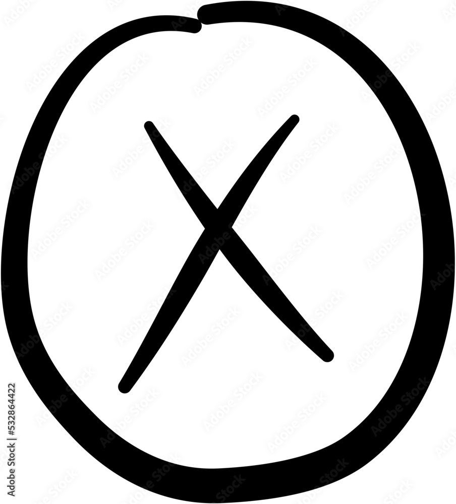 Obraz premium Hand Drawn Check Sign