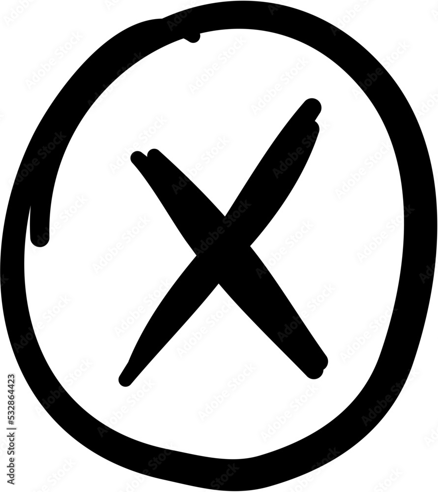 Obraz premium Hand Drawn Check Sign