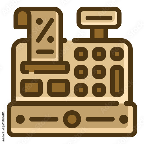 cash register two tone icon