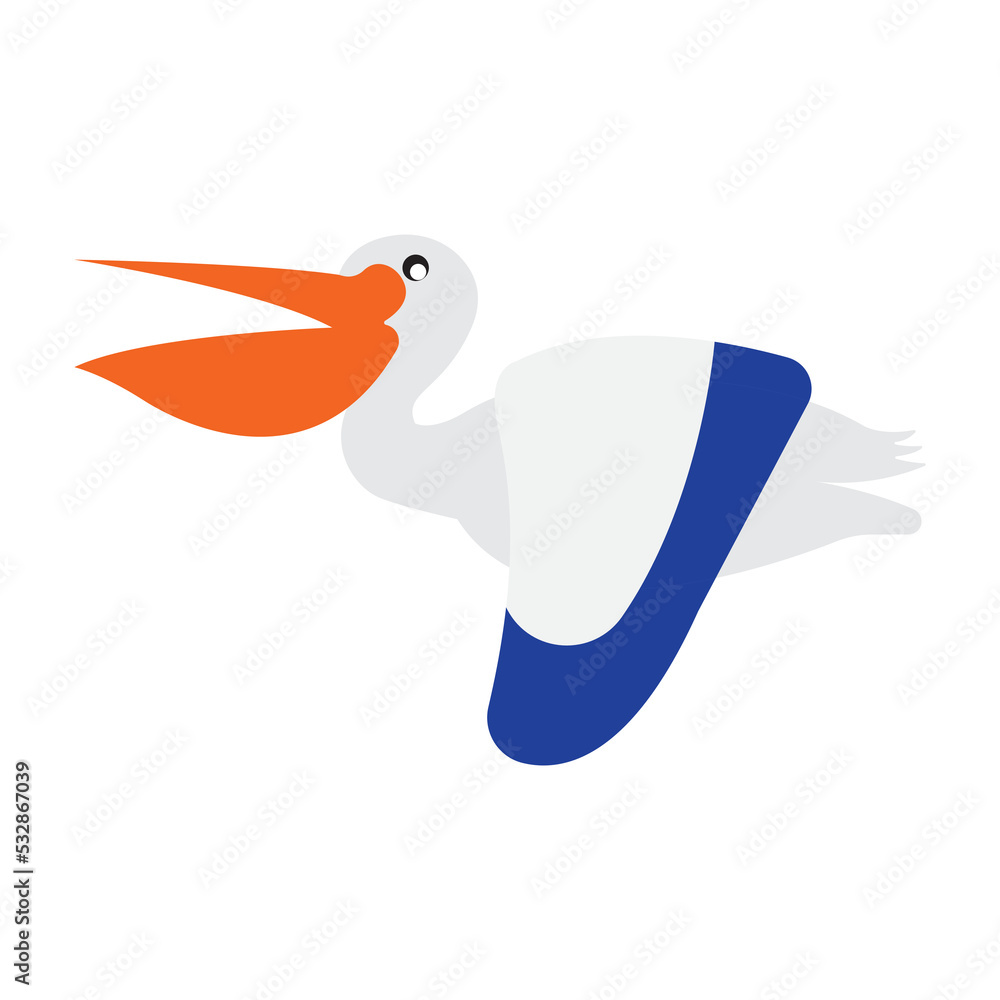 Obraz premium illustration vector graphic of 3d blue bird.