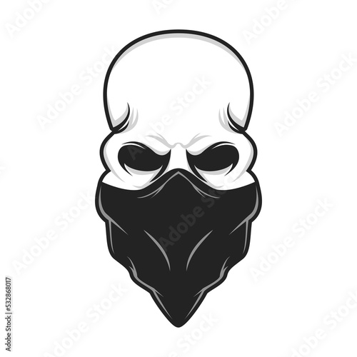 mask skull head vector illustration