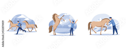 businessmen plan a business plan strategy, concept of strategic movement, partnership concept, set flat vector modern illustration
