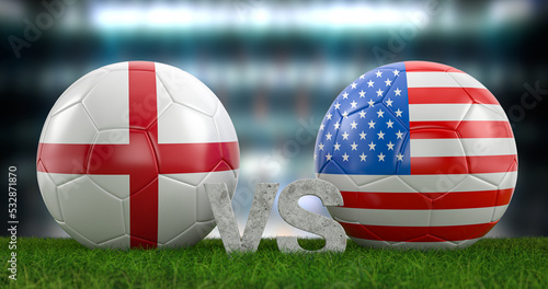 Fototapeta Football world cup group B England vs USA
