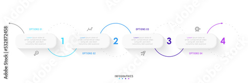 Vector Infographic label design template with icons and 4 options or steps. Can be used for process diagram, presentations, workflow layout, banner, flow chart, info graph.