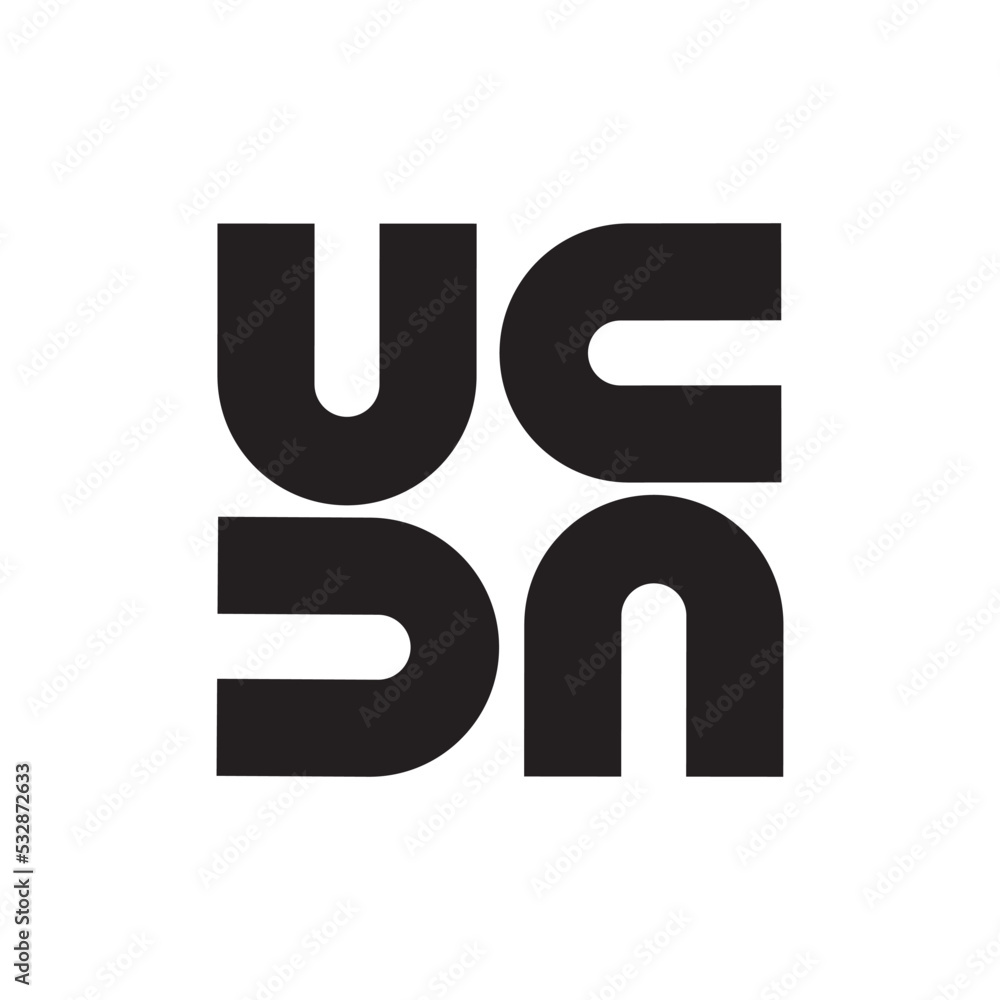 Monogram logo letter UCCU image vector Monogram logo letter UCCU image vector