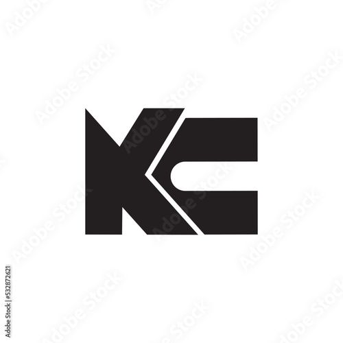Monogram logo letter KC image vector