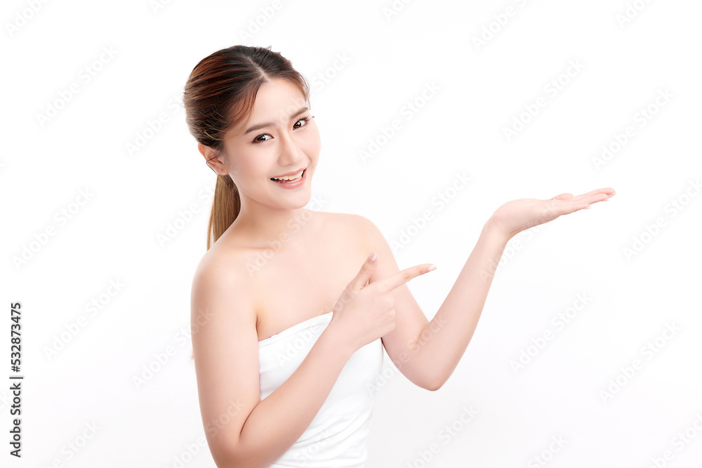 Beautiful young asian woman with clean fresh skin on white background, Face care, Facial treatment, Cosmetology, beauty and spa, Asian women portrait. Beautiful young asian woman with clean fresh skin on white background, Face care, Facial treatment, Cosmetology, beauty and spa, Asian women portrait.