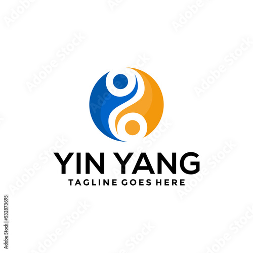 Yin Yang Logo Template Design Creative idea 