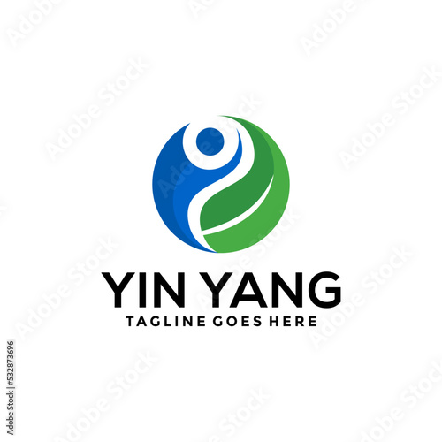 Yin Yang Logo Template Design Creative idea 