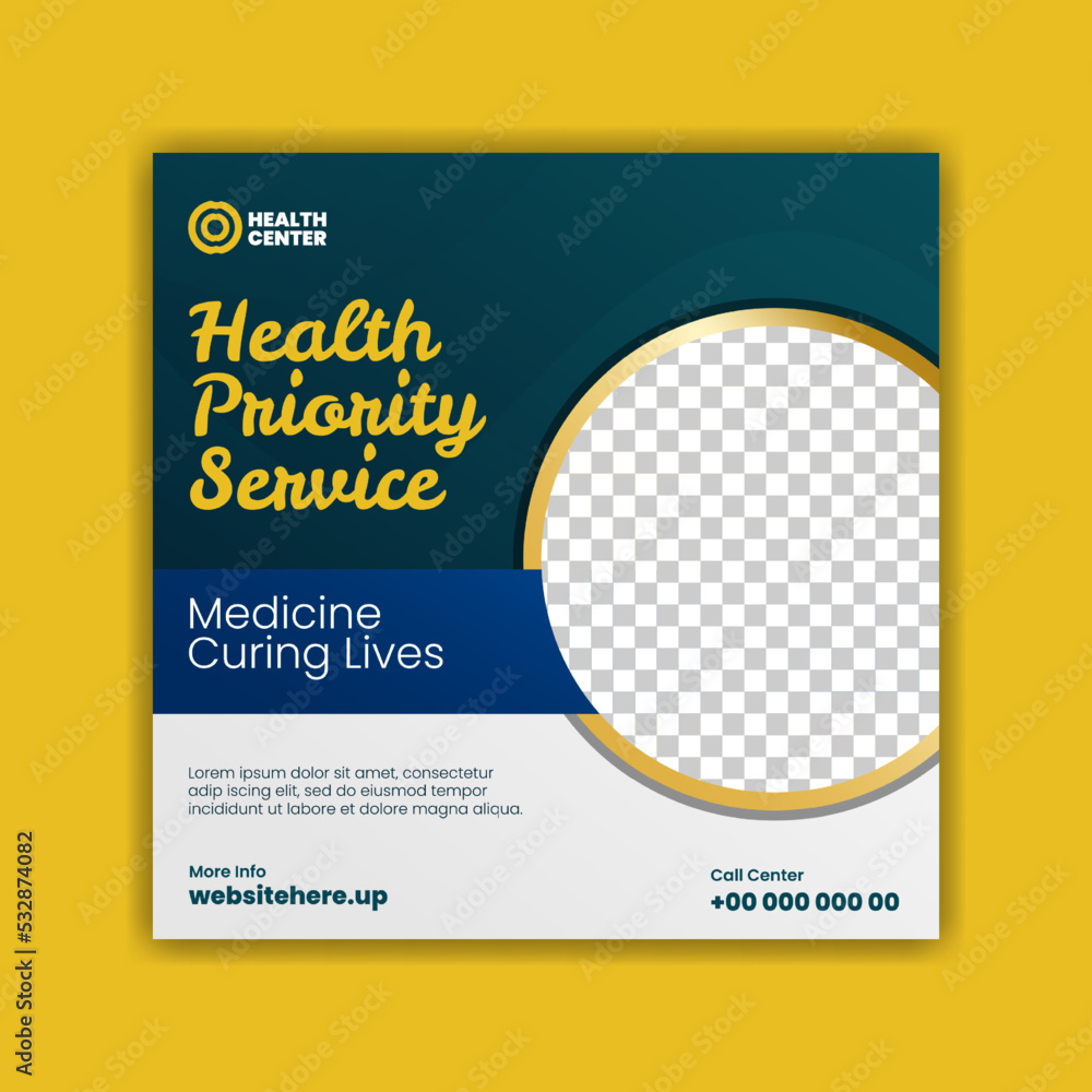 Medical social media post template Medical social media post template