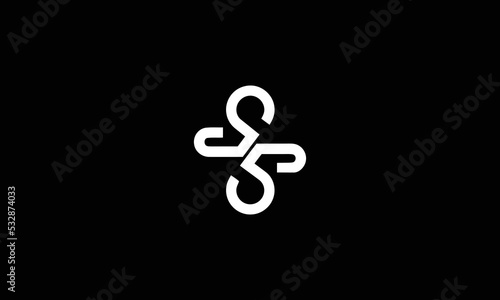 SS monogram minimal logo design concept vector illustration