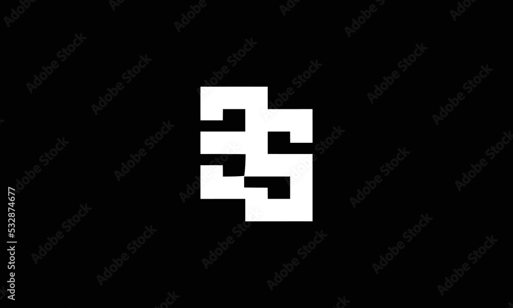 ES BS abstract vector logo monogram template ES BS abstract vector logo monogram template