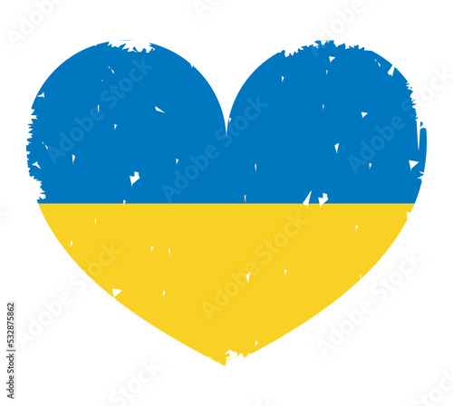 ukraine flag in heart