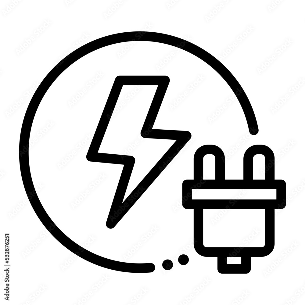 electric power plug charge icon electric power plug charge icon