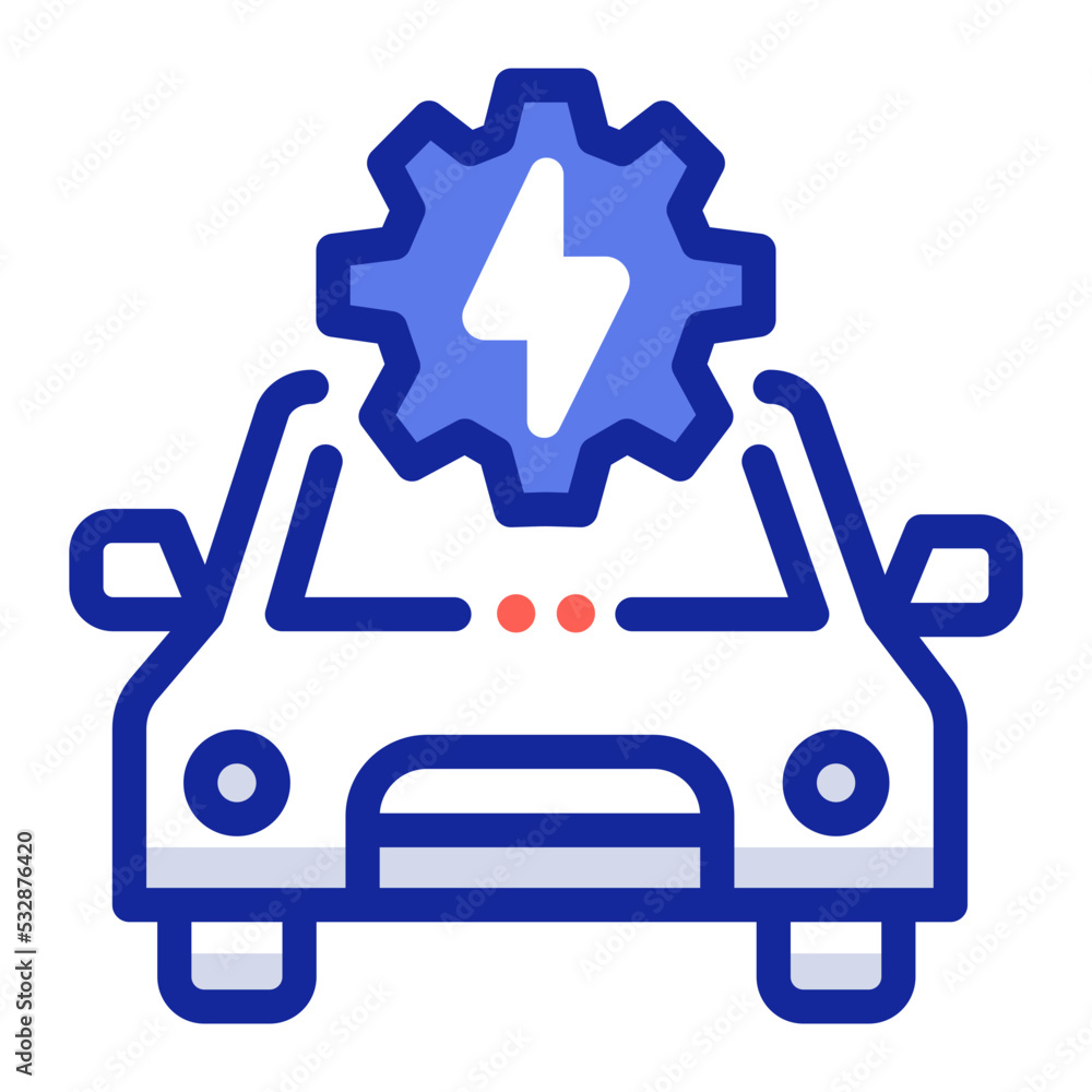 repairing car gear icon illustration