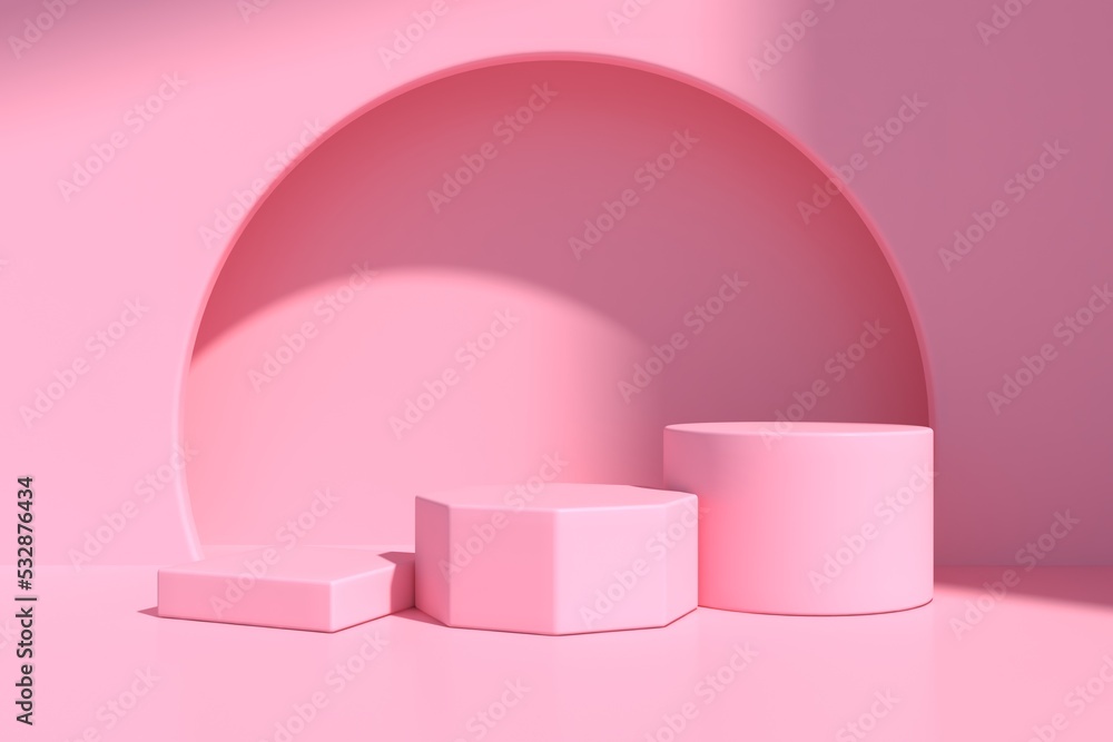 Abstract minimal scene, pink background design for cosmetic or product display podium 3d render. Abstract minimal scene, pink background design for cosmetic or product display podium 3d render.