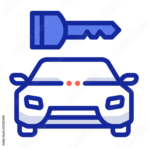 car key for rental car icon