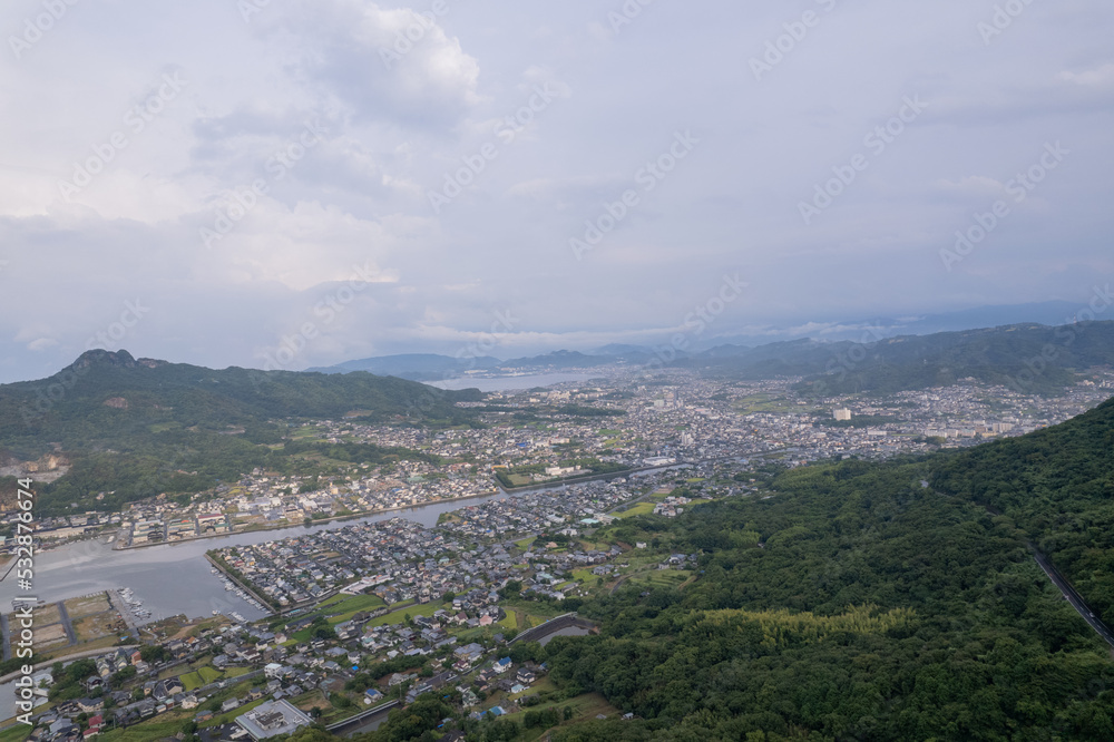 Aerial photo of Takamatsu, Japan