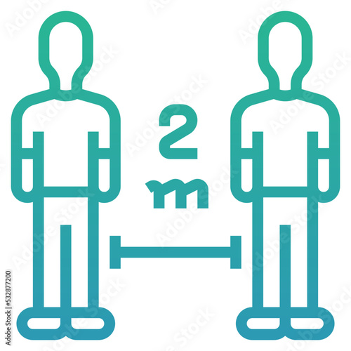 social distancing icon
