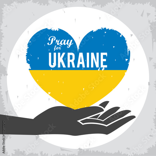 pray for ukraine lettering