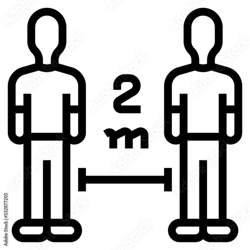social distancing icon