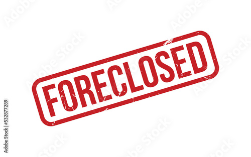 Foreclosed Rubber Stamp Seal Vector