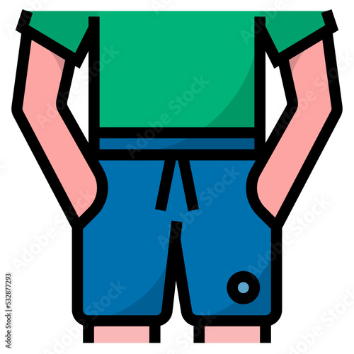 wear casually dress icon