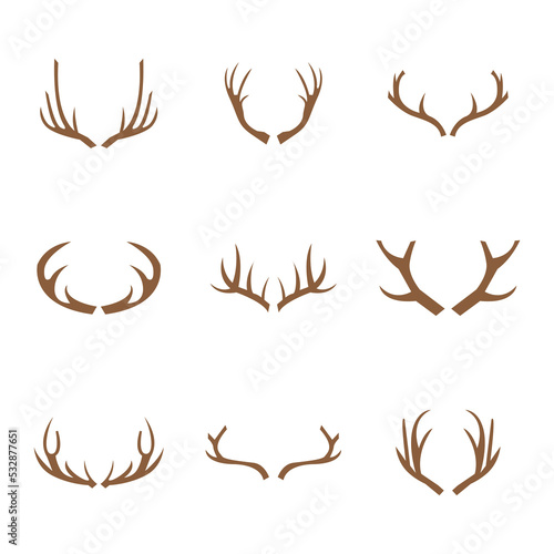 deer antler simple logo Fototapet