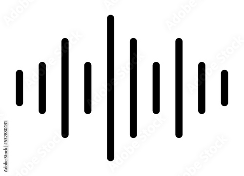 Sound Wave Music Volume Icon Symbol for Logo  Apps  Pictogram  Website or Graphic Design Element. Format PNG