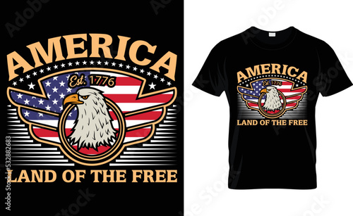 America Est. 1776 Land Of The Free...T-Shirt Design.