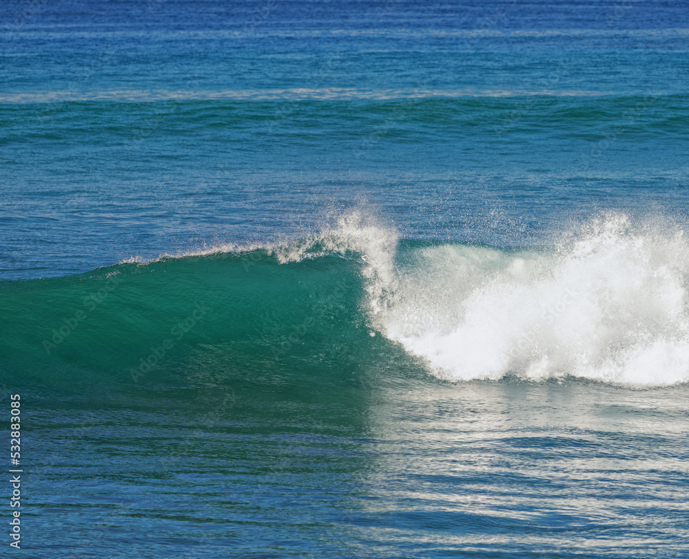 Ocean Wave Breaking on Shore.