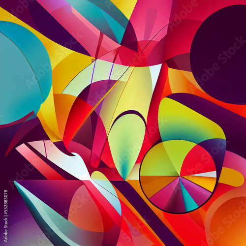 Colorful minimal geometric paper abstract background