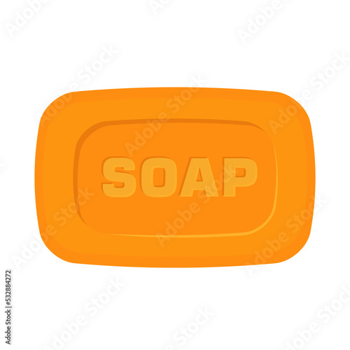 bar of soap flat vector illustration logo icon clipart