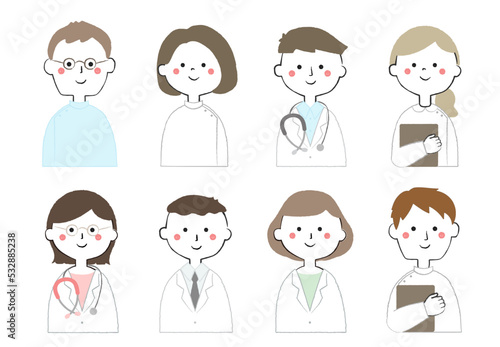 医療従事者のアイコン　医者　看護師